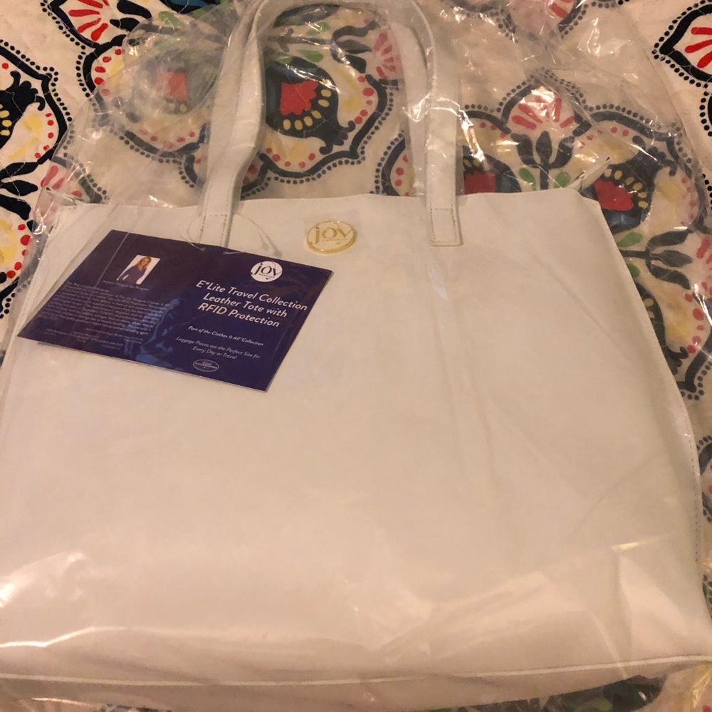 Genuine leather Joy Mangano RFID TOTE BNWT